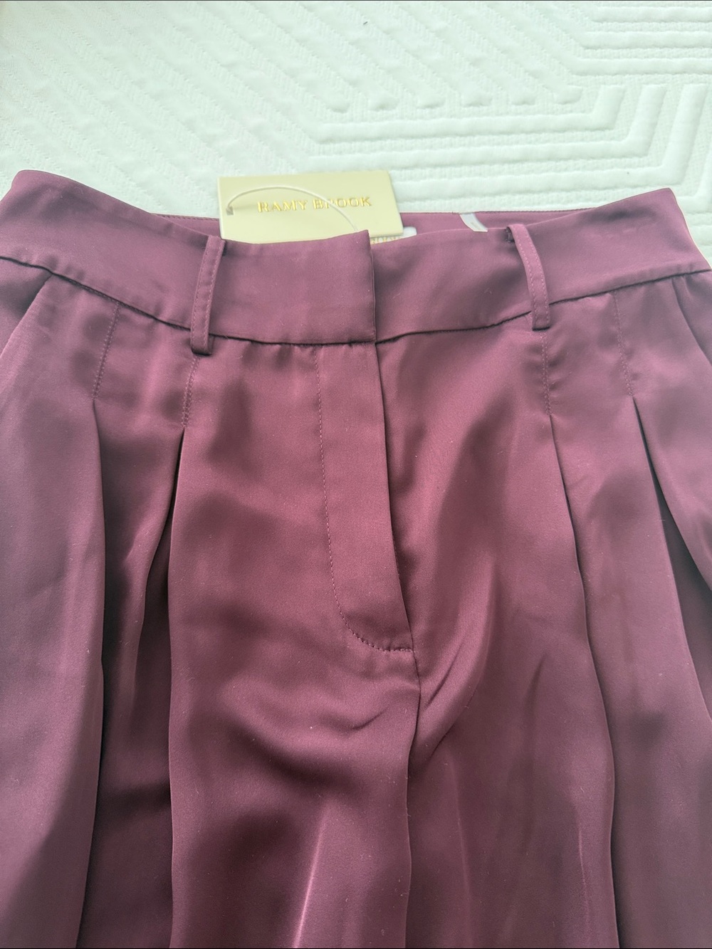 Ramy Brook Pleated pantsin Plum - Picture 5 of 5